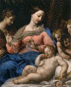 Carlo Maratta The Sleep of the Infant Jesus, with Musician Angels oil painting reproduction
